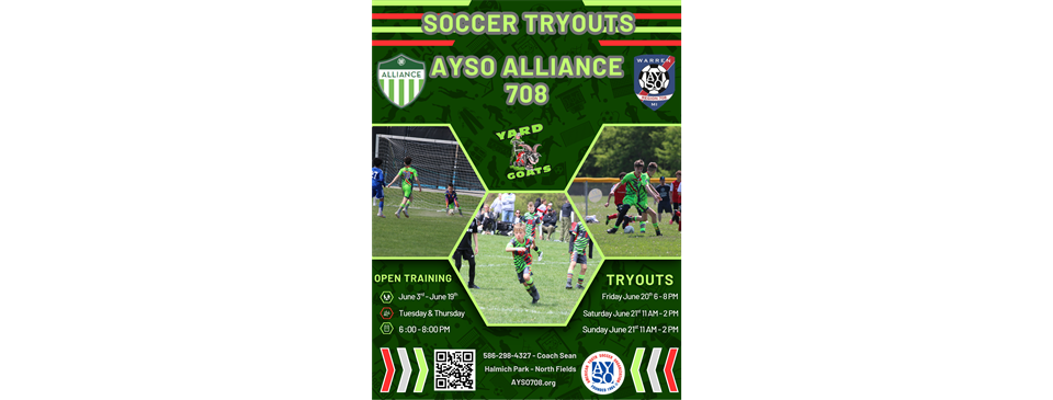 AYSO ALLIANCE 708 TRYOUTS 